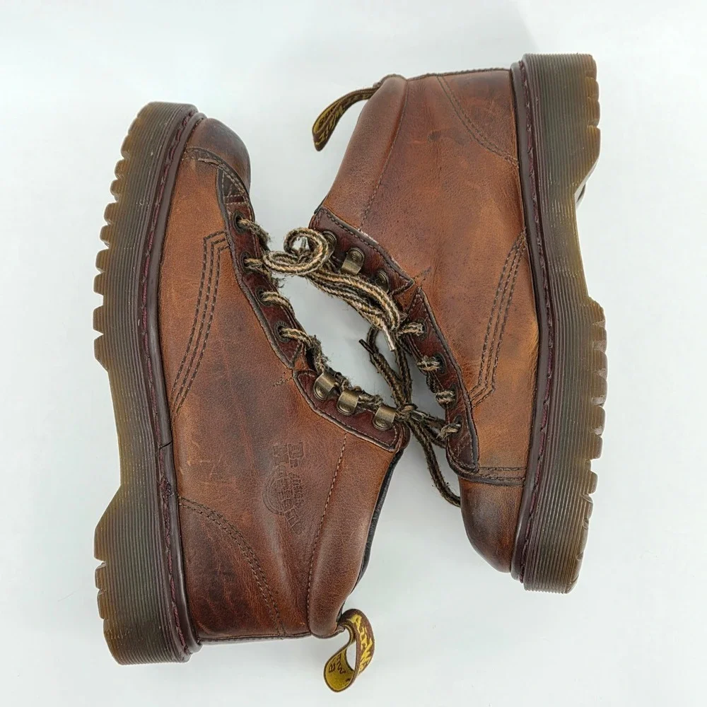 Dr. Martens 8287 Brown‎ Leather Monkey Boots Chunky Y2K Distressed Mens 7
